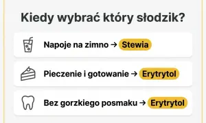 Stewia do napojów na zimno, erytrytol do pieczenia i gotowania bez gorzkiego posmaku. Wybierz mądrze!