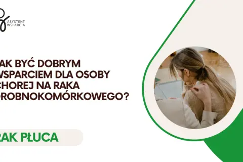 Wsparcie dla psychiki chorego na raka. Dłoń na ramieniu, symbol troski i zrozumienia w walce z rakiem płuca.