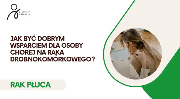 Wsparcie dla psychiki chorego na raka. Dłoń na ramieniu, symbol troski i zrozumienia w walce z rakiem płuca.