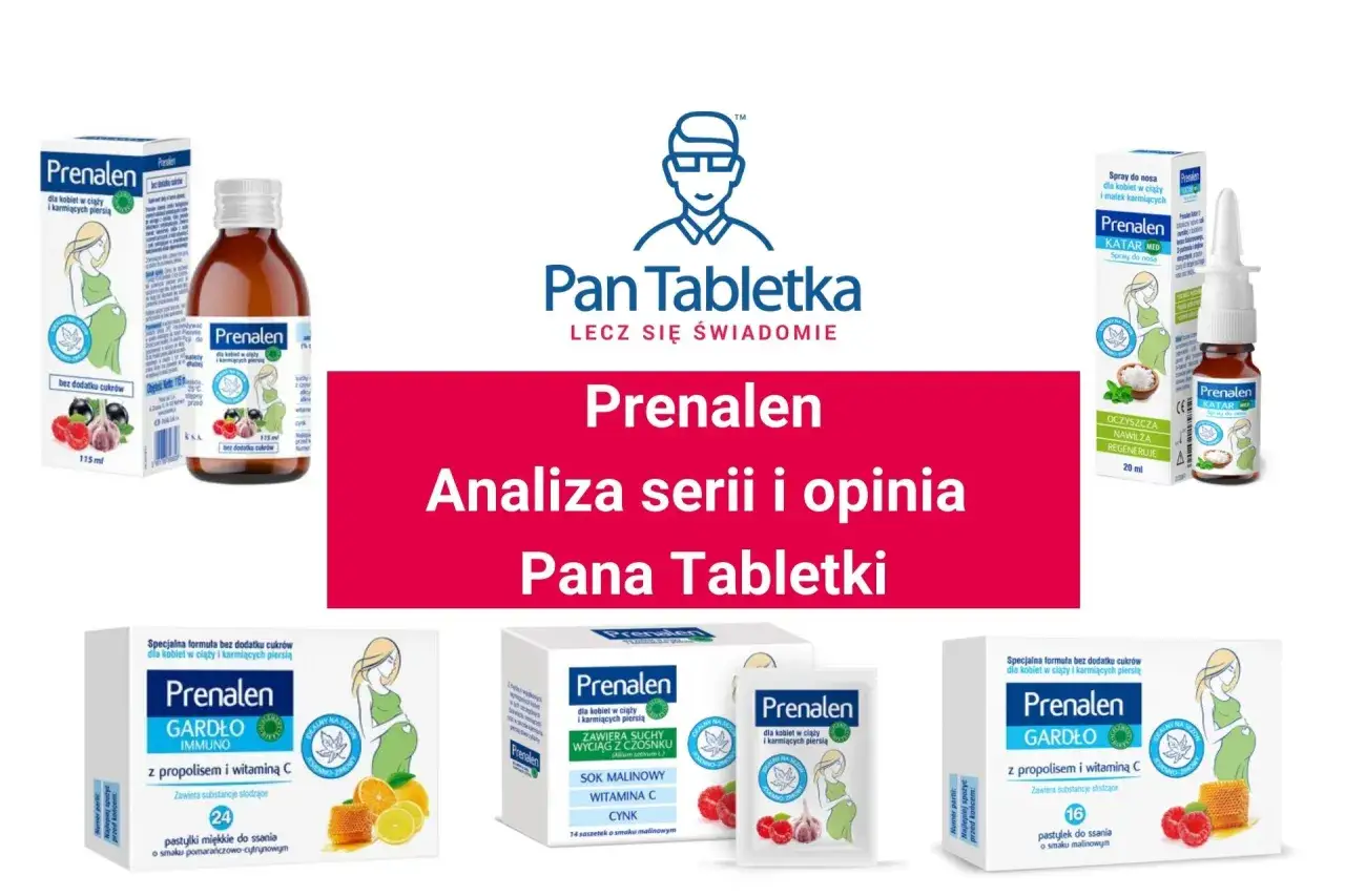 Prenalen: co na b&oacute;l gardła w ciąży? Analiza produkt&oacute;w dla kobiet w ciąży i karmiących piersią: syrop, spray do nosa, pastylki.
